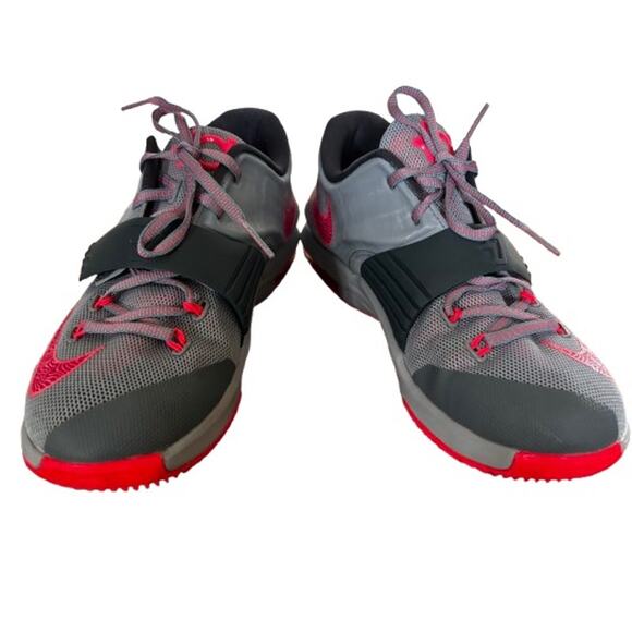 Nike KD Kids Gym Shoes Sneakers Sz 6 Basketball Shoes Gray Pink Lace Up - Picture 1 of 6